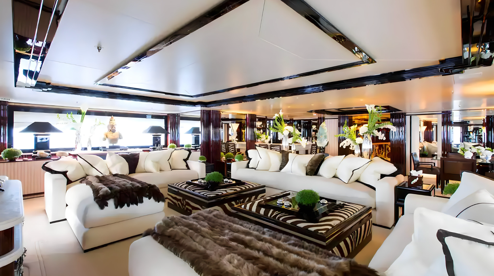 Exterior profile of the 63m Lioness V yacht charter cruising the Mediterranean.