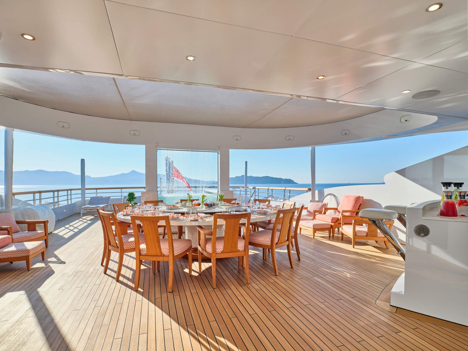 Exterior profile of the 56m SEAKID II yacht charter cruising in the Mediterranean.