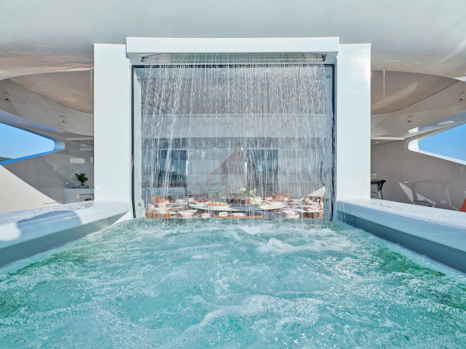 Exterior profile of the 56m SEAKID II yacht charter cruising in the Mediterranean.