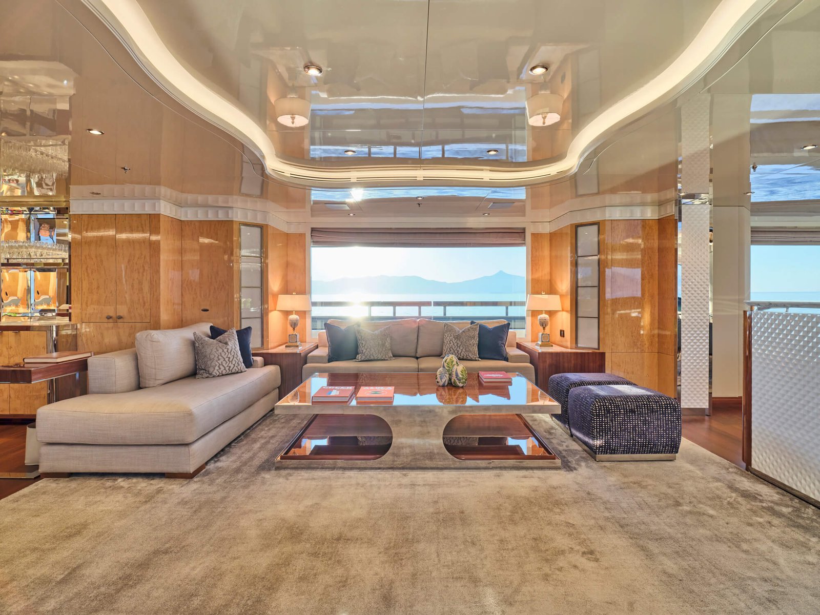 Exterior profile of the 56m SEAKID II yacht charter cruising in the Mediterranean.