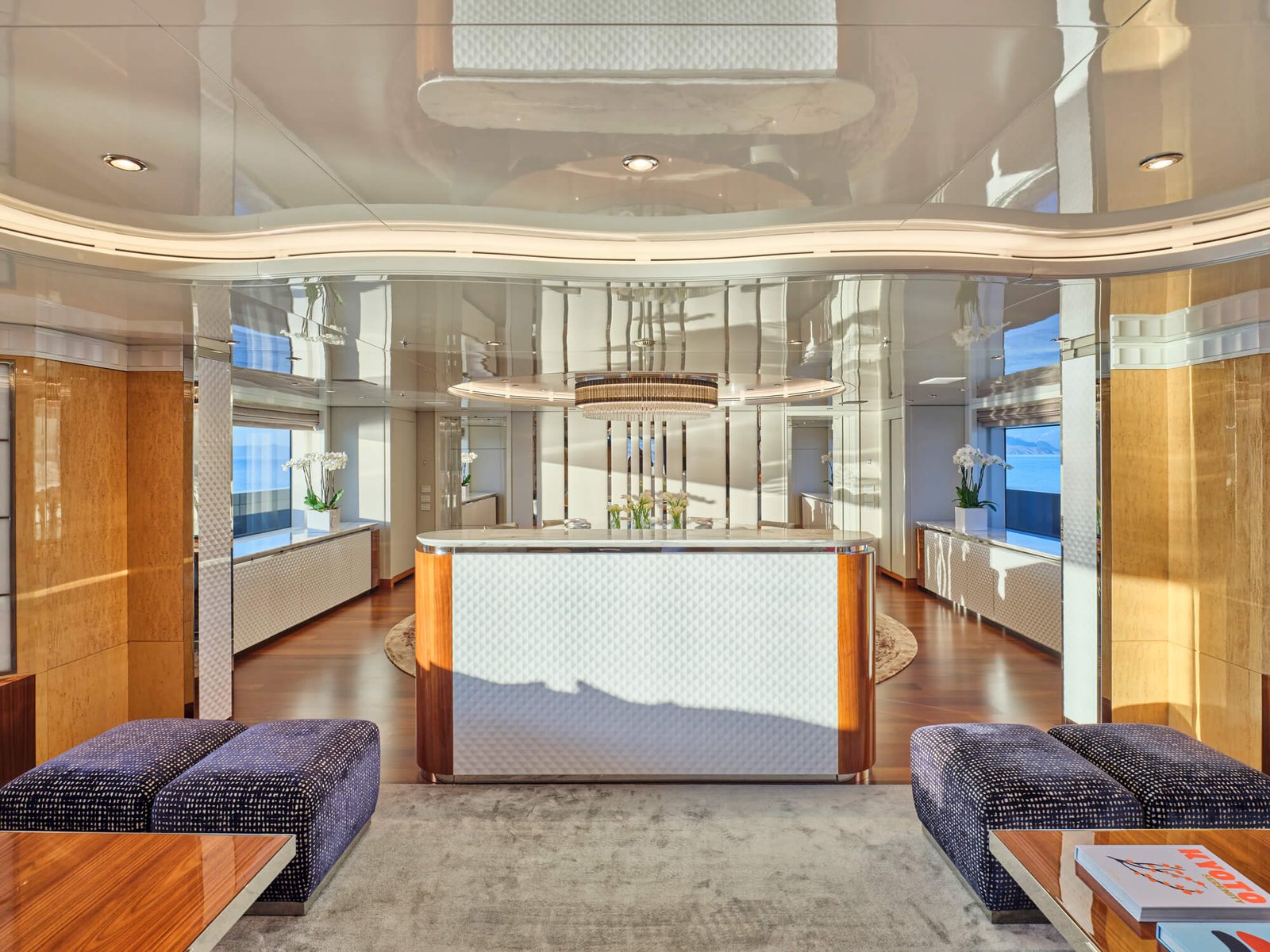 Exterior profile of the 56m SEAKID II yacht charter cruising in the Mediterranean.