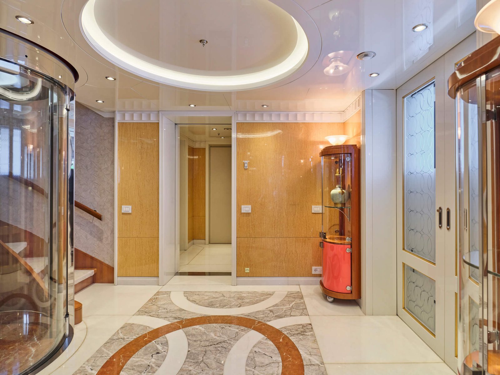 Inside the seven-seat private cinema room on the SEAKID II yacht charter.