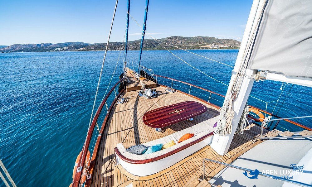 Gulet charter in Turkey with luxury traditional wooden yacht