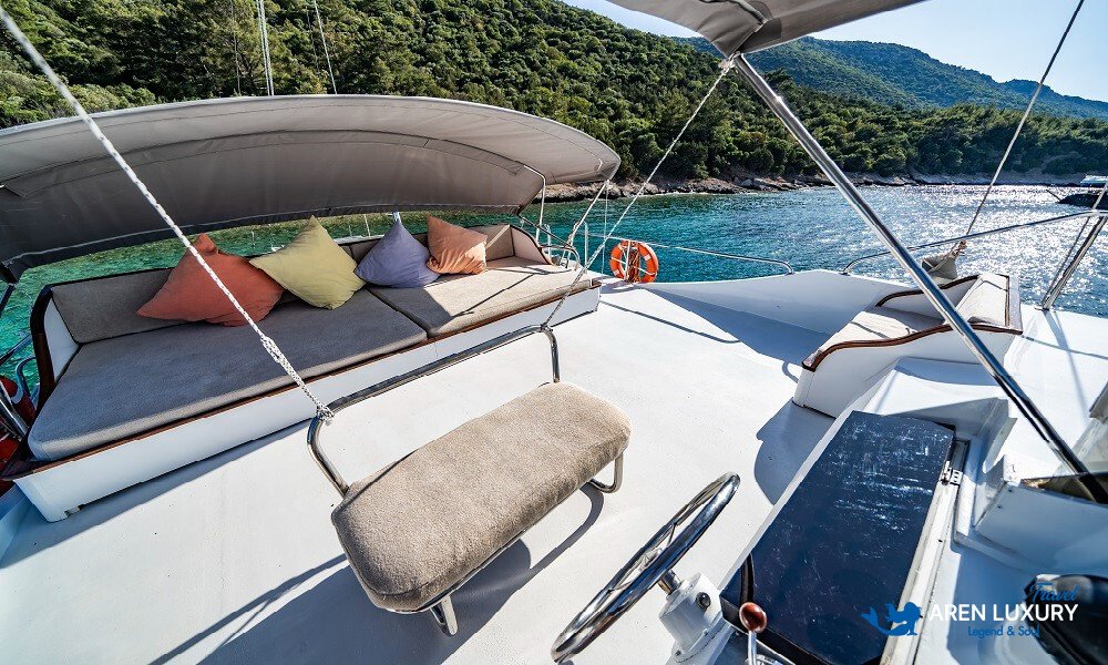 Gulet charter in Turkey with luxury traditional wooden yacht