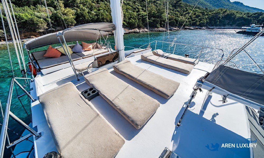 Gulet charter in Turkey with luxury traditional wooden yacht