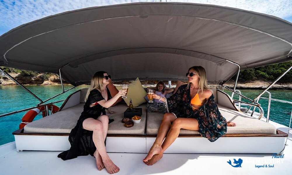 Gulet charter in Turkey with luxury traditional wooden yacht