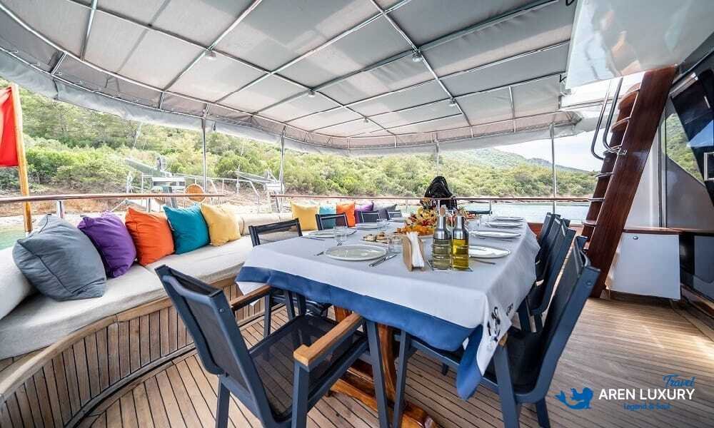 Gulet charter in Turkey with luxury traditional wooden yacht