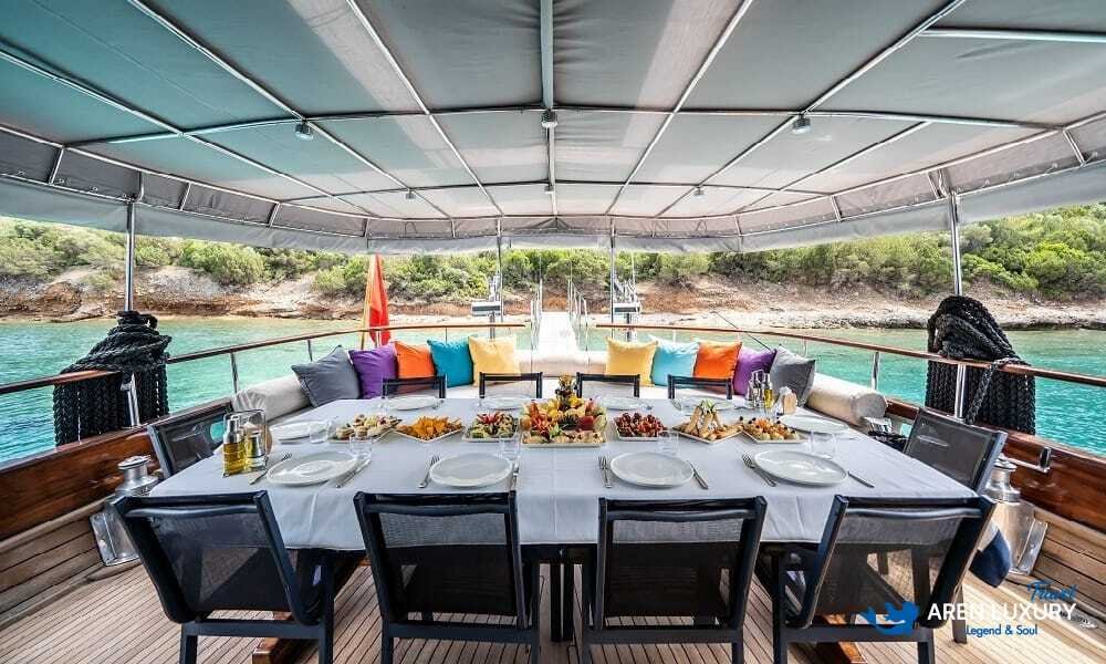 Gulet charter in Turkey with luxury traditional wooden yacht
