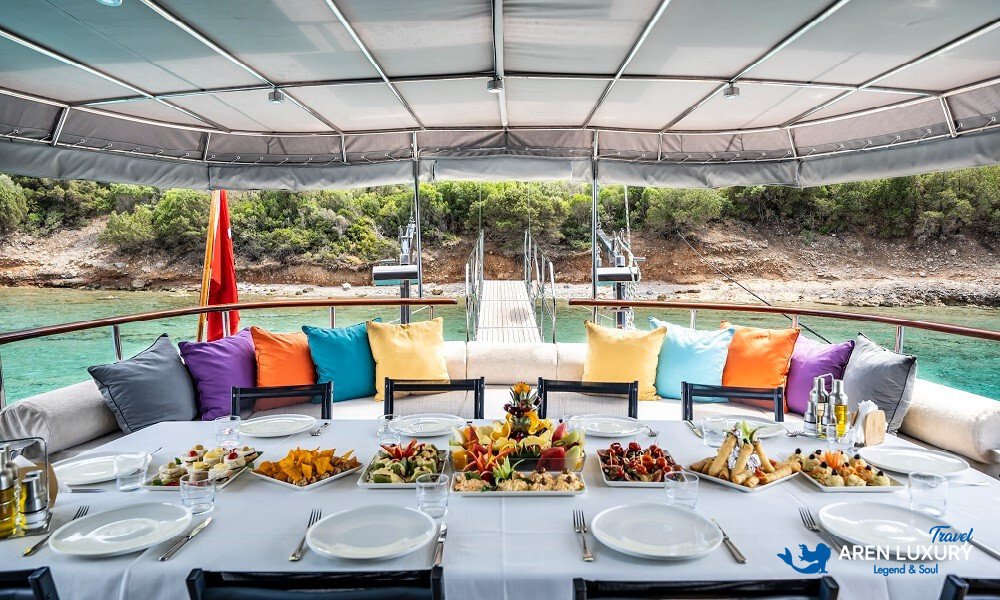 Gulet charter in Turkey with luxury traditional wooden yacht