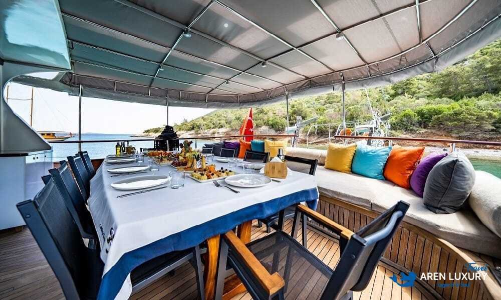 Gulet charter in Turkey with luxury traditional wooden yacht