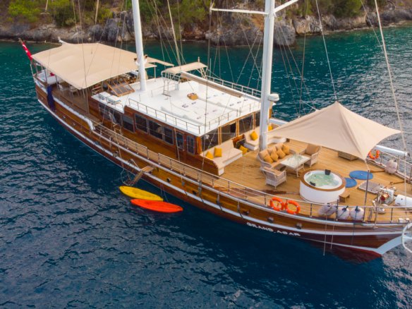 Gulet Grand Acar cabins and deck