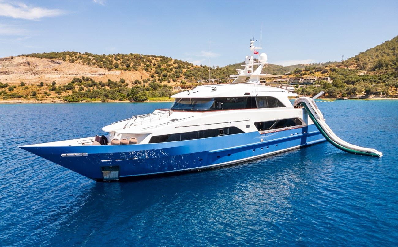 ottavia-iv-yacht-charter (32) The 39m Ottawa IV Yacht Charter cruising the Mediterranean coast.