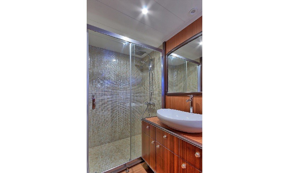 Modern cabin design on luxury gulet Queen of Salmakis