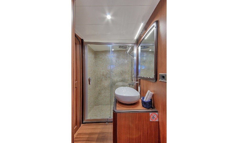 Modern cabin design on luxury gulet Queen of Salmakis