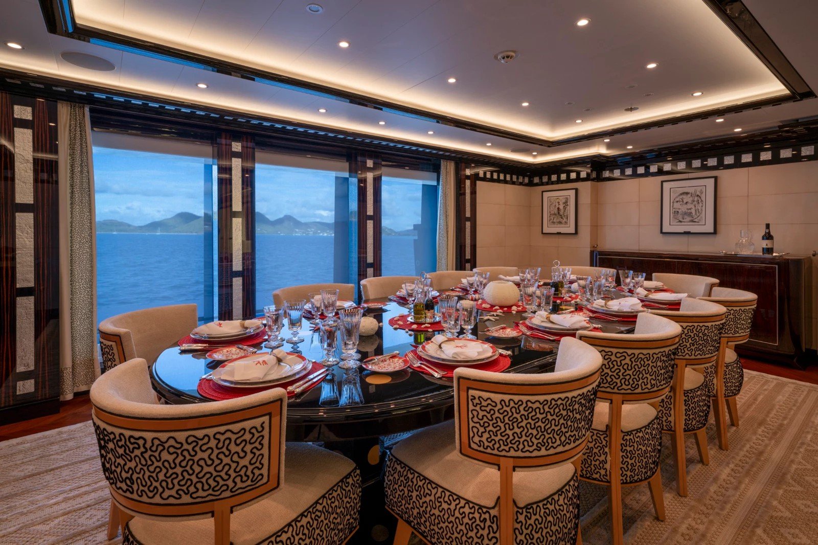 alfa-nero-luxury-yacht-charter (14) Alfa Nero Superyacht Dining Room